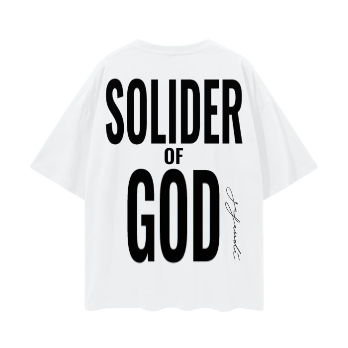 GAFAUDI "SOLIDER OF GOD" Oversize Deep Drop Shoulder Tee - 190 GSM