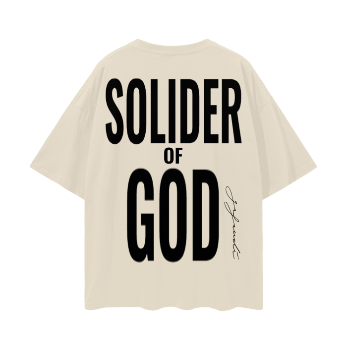 GAFAUDI "SOLIDER OF GOD" Oversize Deep Drop Shoulder Tee - 190 GSM